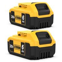 2 Pack 6000mAh Replacement 20V Batteries, Safety Verified, Compatible with Li-Ion MAX DCB200 DCD/DCF/DCG/DCS Series Power Too...