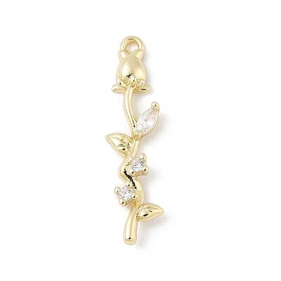 Brass Micro Pave Cubic Zirconia Pendants
