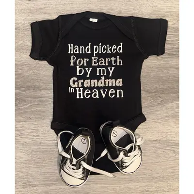 Hand Picked For Earth By My Grandma In Heaven Bodysuit