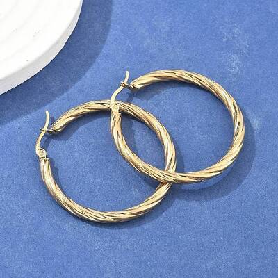 304 Stainless Steel Hoop Earrings
