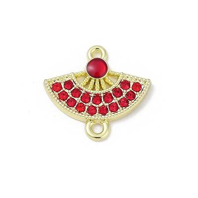 Alloy Rhinestone Fan Connector Charms