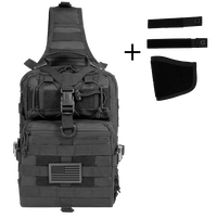 Tactical Shoulder Chest Pack for Concealed Carry of Weapon, Tactical Sling Bag for EDC, Travel, Outdoor Sports With USA Flag ...