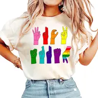 F*ck Trump Subtle Anti Trump Shirt - ASL Hand Sign Women's Sweatshirt, Cotton, Comfortable Garment for Activists Fabric Fit
