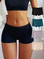 Women's Solid Color Boyshorts, Minimalist Fit Seamless Safety Shorts, Underwear for All Seasons Everyday, Back To School Gi...