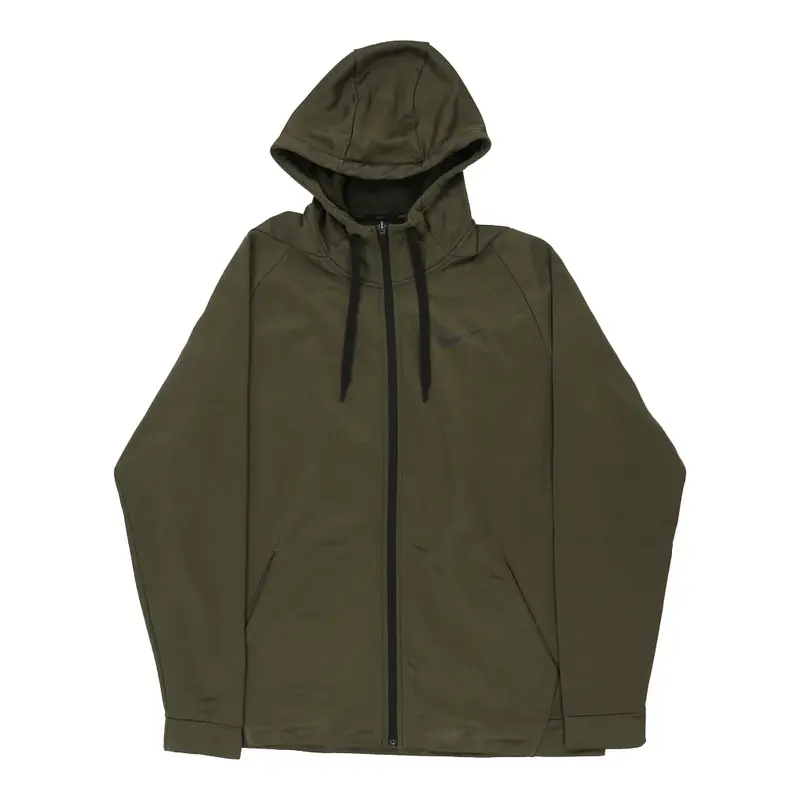 Dri-Fit Nike Track Jacket - XL Khaki Polyester