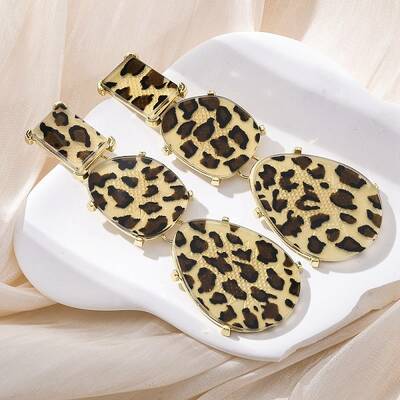 Alloy acrylic Dangle Stud Earrings