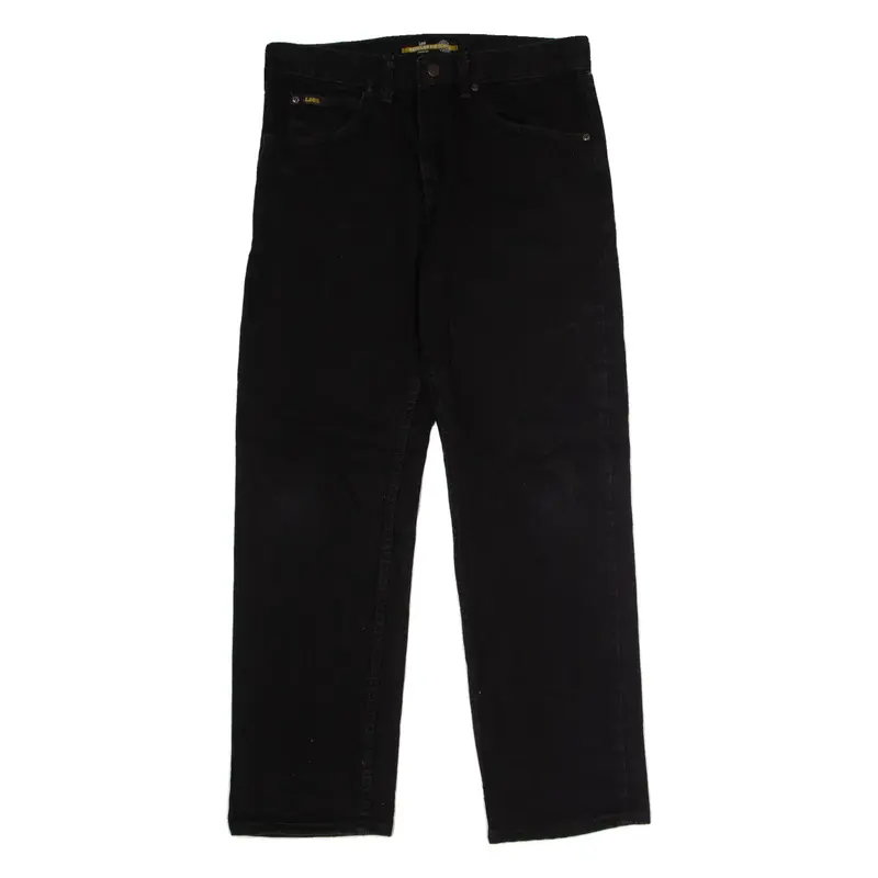 LEE Mens Jeans Black Regular Straight W33 L30