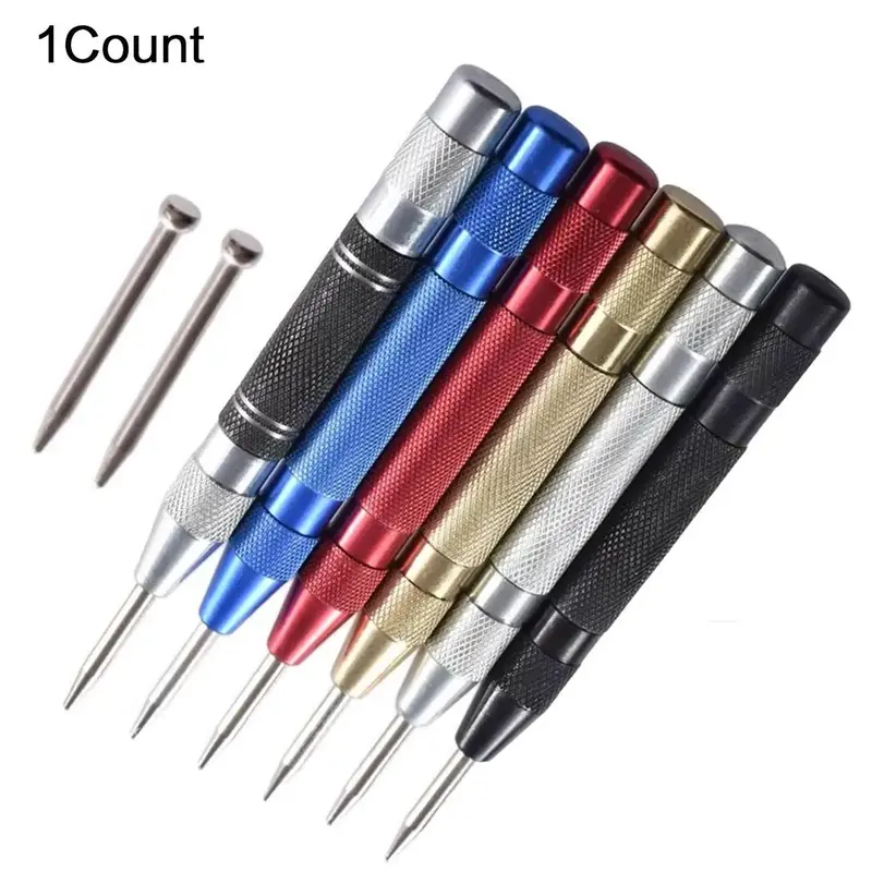 Automatic Center Punch, Multifunction High Hardness Precision Automatic Marking Punch, Emergency Safety Escape Tool, Suitabl...