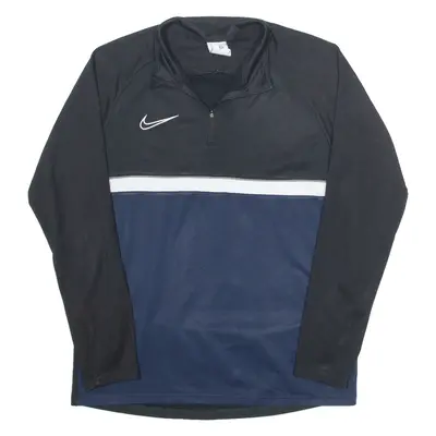 NIKE Pinwheel Mens Sweatshirt Blue 1/4 Zip M
