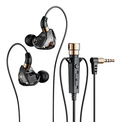 1.2m Wired Headphones with Noise-cancelling Microphone, Karaoke HIFI Headset With Volume Control, Professional Audio Equipmen...
