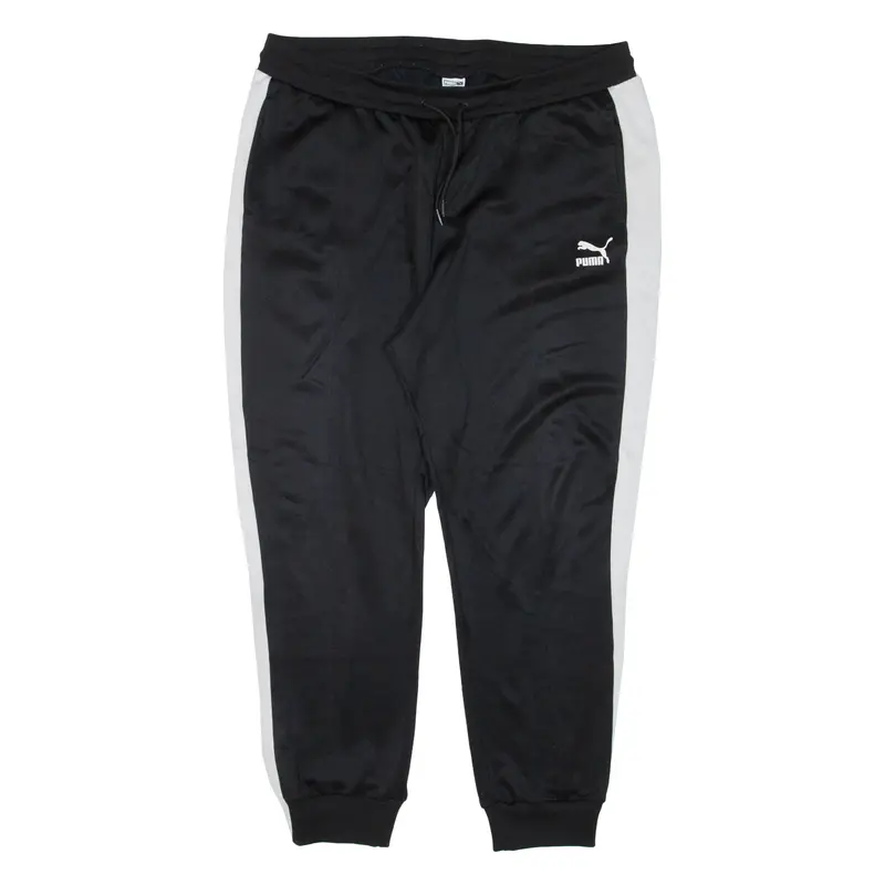 PUMA Womens Joggers Black Tapered XL W36 L25