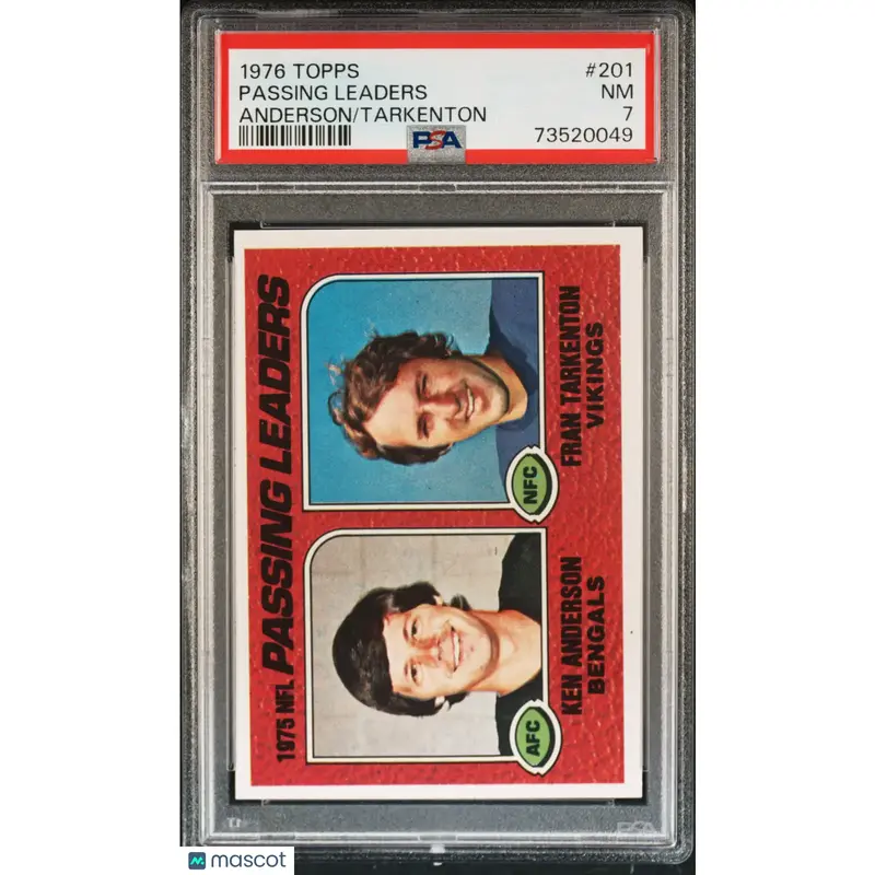 Passing Leaders PSA 1976 Topps Football #201 7 73520049