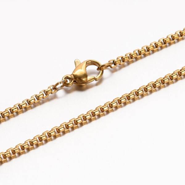 304 Stainless Steel Box Chain Necklaces