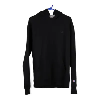 Champion Hoodie - Large Black Cotton Blend
