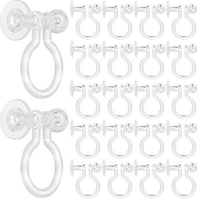 200Pcs Plastic Clip-on Earring Findings