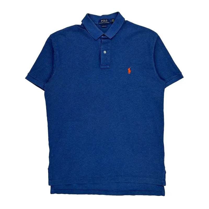 Polo By Ralph Lauren Polo Shirt - Medium Blue Cotton | Size: medium