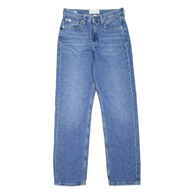 CALVIN KLEIN JEANS High Rise Womens Jeans Blue Regular Straight W28 L30