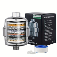 Shower Filter (without Head), Shower Head Filter for Hard Water, Softens Shower Clean Water Equipment for Refreshing Bath 18 ...