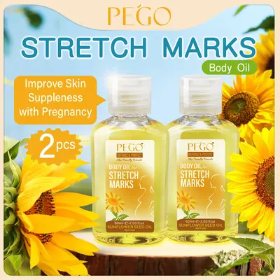 PEGO Body Oil for Stretch Mark, Prevents and Reduces Stretch Marks, Natural, Safe, 2 pcs. moothsThe Look Of The Skin And Give...