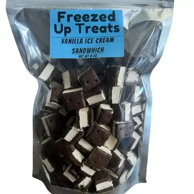Freezed Up Treats- Vanilla Ice Cream Sandwich- Ice Cream Sandwich- Vanilla