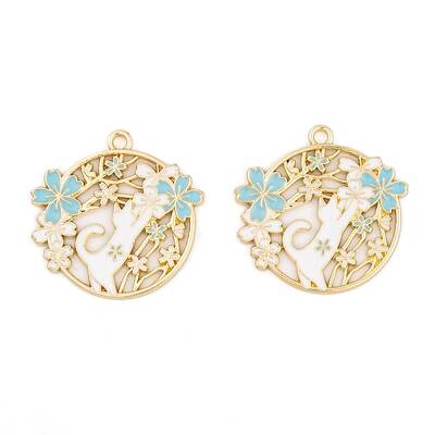 Rack Plating Alloy Enamel Pendants