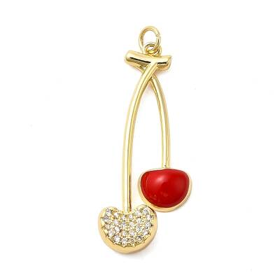 Brass Micro Pave Cubic Zirconia Pendants