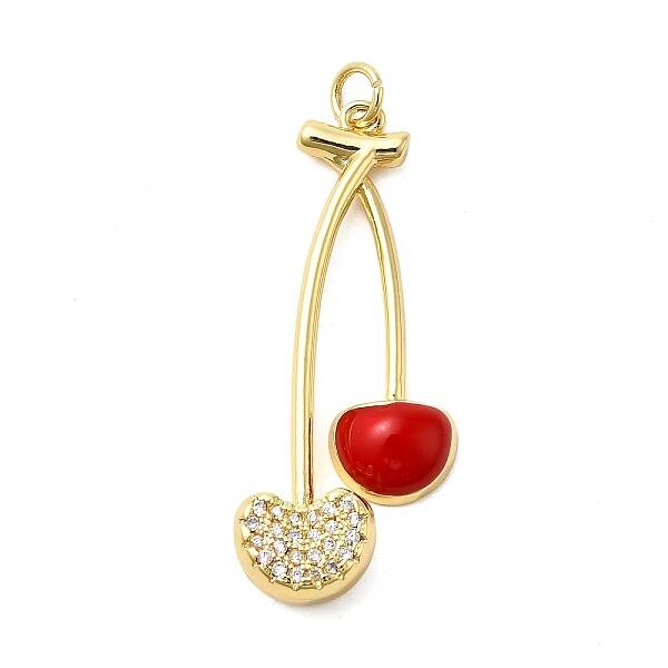 Brass Micro Pave Cubic Zirconia Pendants
