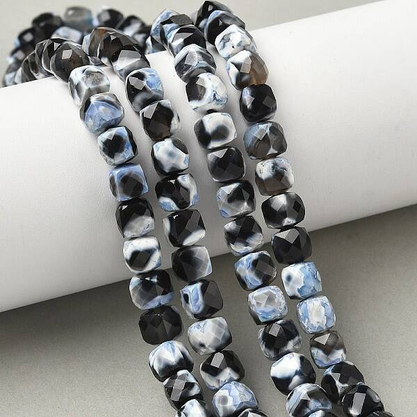 Natural Fire Crackle Agate Beads Strands