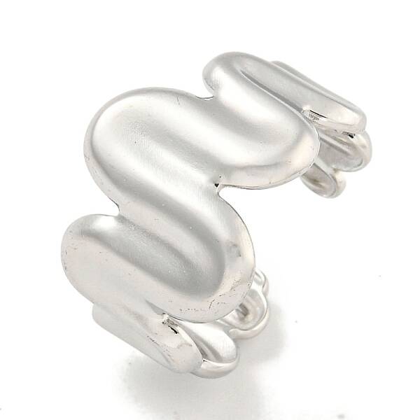 Non-Tarnish Wave 304 Stainless Steel Open Cuff Finger Rings for Women