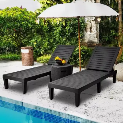 YITAHOME 1/2PCS Chaise Outdoor Lounge Chairs with Adjustable Backrest for Patio & Poolside, Easy Assembly & Waterproof & Ligh...