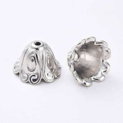 Tibetan Style Alloy Bead Caps