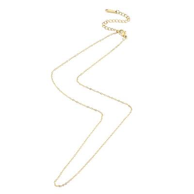 Ion Plating(IP) 304 Stainless Steel Cable Chain Necklace for Men Women