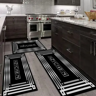 Kitchen Floor Mat, 2 Counts/3 Counts Non-slip Kitchen Rug, Rectangle Home Decor Floor Mat, Kitchen Decor, Home Decor