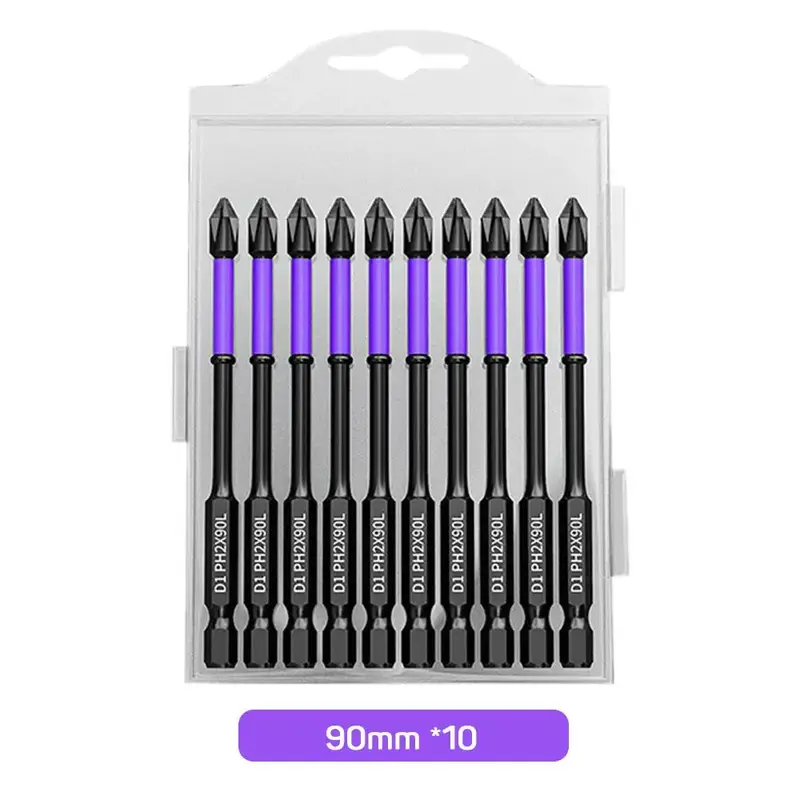 Impact Drill Bit Set, High Torque Hardness Drill Bit Set, Non-slip Impact Batch Head Bit Set, Strong Magnetic Cross Screwdriv...