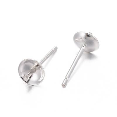 925 Sterling Silver Stud Earring Findings