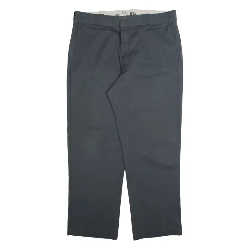 DICKIES Chino Mens Trousers Grey Regular Straight W38 L29