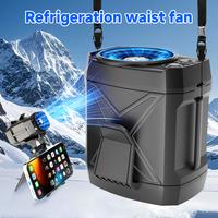 Yamokizy,Portable Fan Rechargeable,4 Speeds Strong Airflow Small Fan Waist,for Travel Camping Outdoor Jobsite,Built for Blue-...