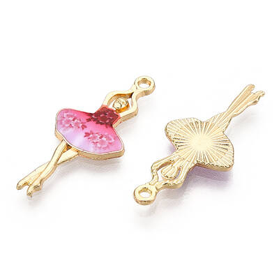Printed Light Gold Tone Alloy Pendants