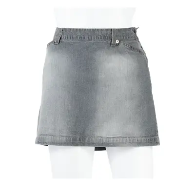 DKNY Womens Mini Skirt Grey Short Denim M