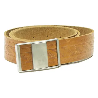 Womens Belt Beige Leather Geometric 46