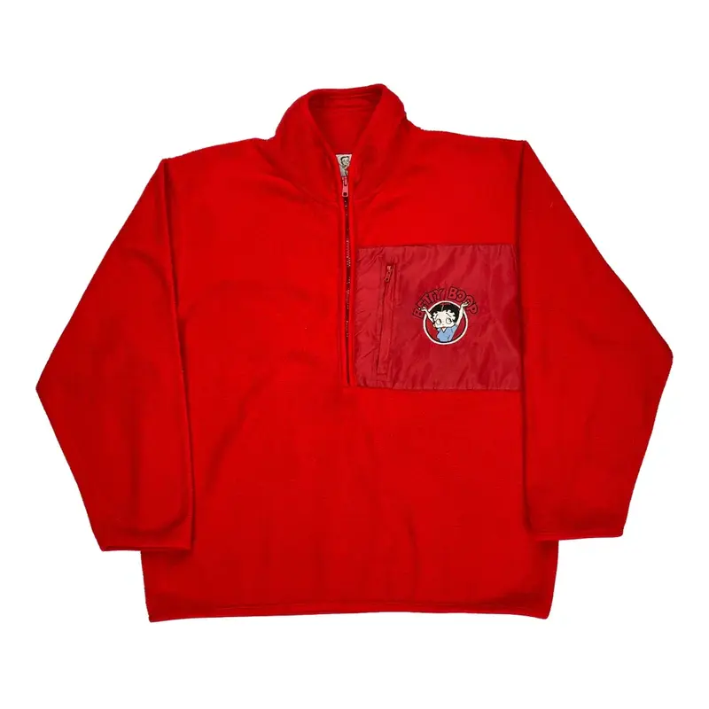 Betty Boop Fleece - Large Red Polyester