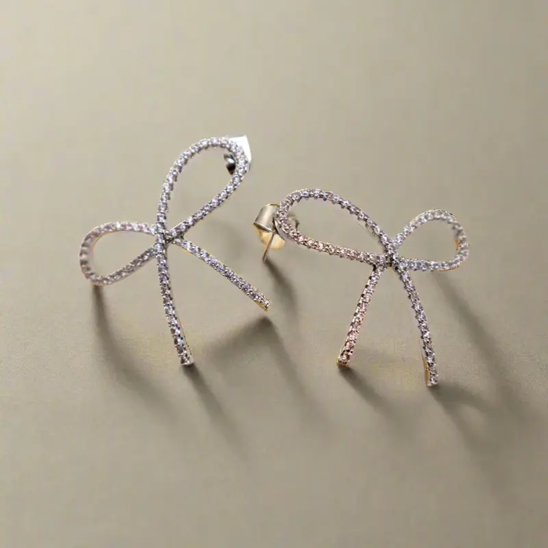 Chic Bow Tie Glamour Earrings