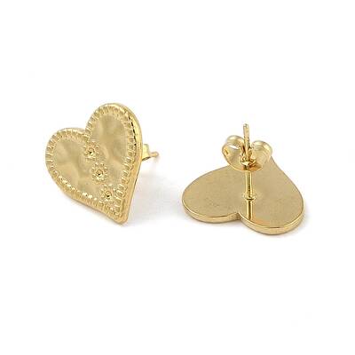 Ion Plating(IP) 304 Stainless Steel Stud Earrings Finding for Women