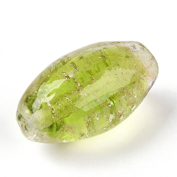 Luminous Handmade Gold Sand Lampwork Beads