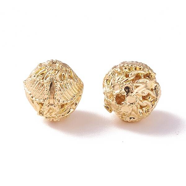Brass Hollow Round Beads