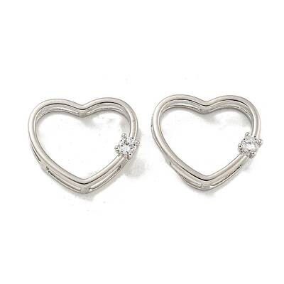 Brass Micro Pave Clear Cubic Zirconia Pendants