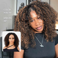 QVR Kinky Curly V Part Wigs Human Hair Beginner Friendly No Leave Out Lace Front Afro HALF WIG