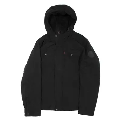 LEVI'S Mens Jacket Black Hooded S