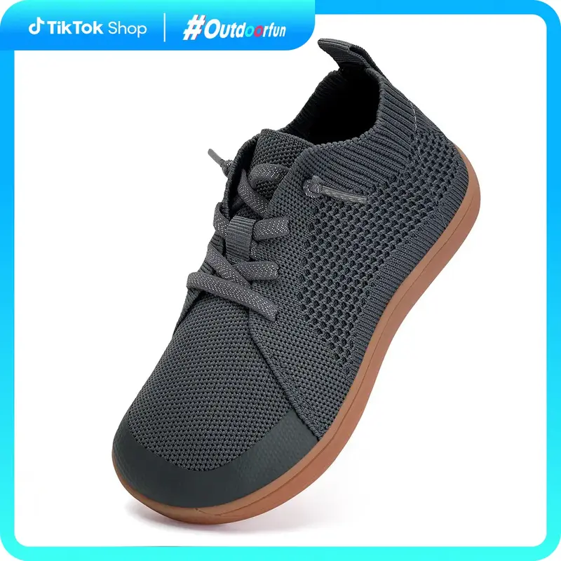 WateLves Unisex Kids Toddler Wide Barefoot Knitted Walking Shoes with Lightweight Breathable Naturally Splay Flexible Fit Out...