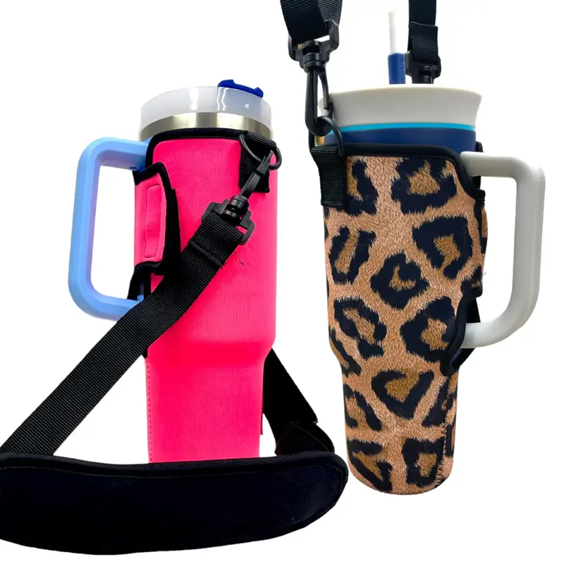 40oz Handled Tumbler Sleeve With Carrying Straps